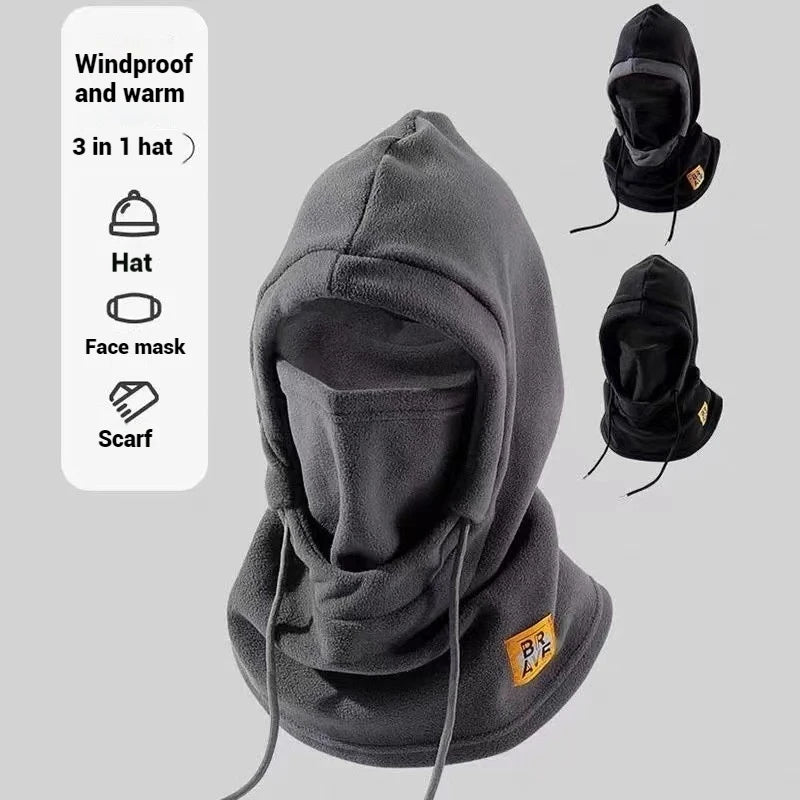 Winter Warm Hat with Mask and Neck Warmer 3-in-1 Windproof Balaclava for Men and Women Cycling Cold Weather Protection