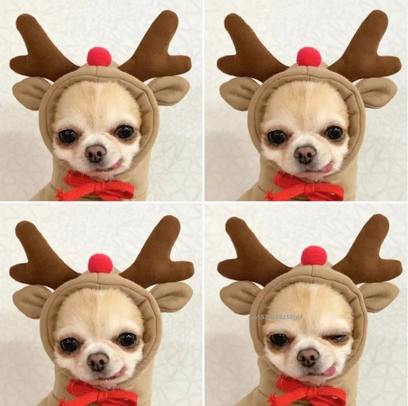 Christmas Dog Winter Hooded Sweatshirt Costume for Small Medium Pet Coat Puppy Cat Jacket Clothes Chihuahuas French Bulldog