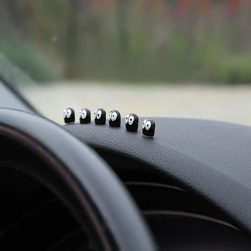 10PCS Cute Black Elf Car Interior Decoration Funny Auto Center Console Rearview Mirror Ornaments For Car Accessories