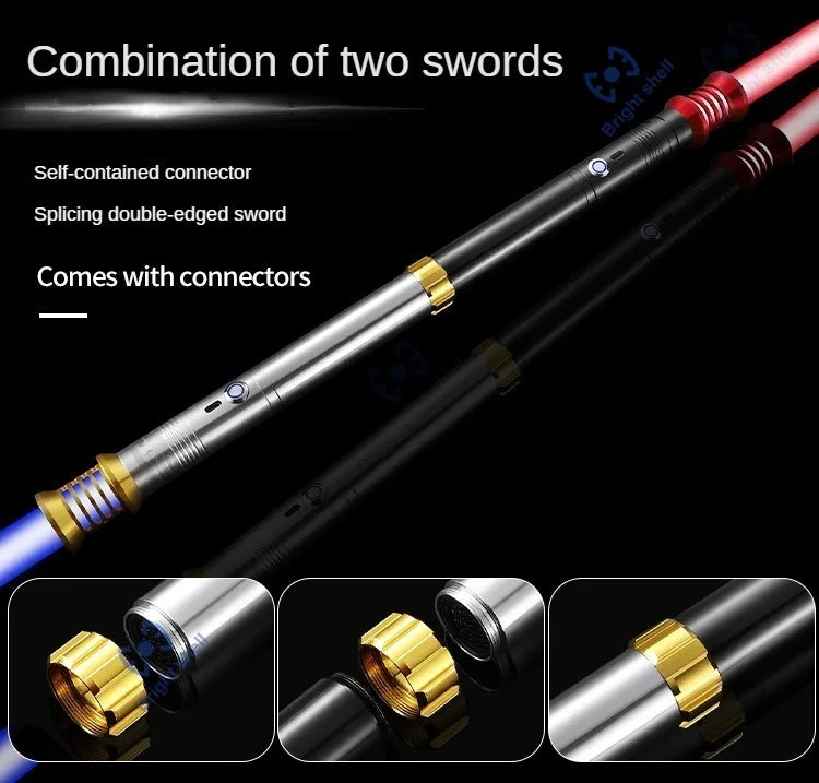 RGB Metal Lightsaber Laser Sword Toys Light Saber 15Color Change Kids Soundfonts Force FX FOC Blaster Toys Jedi Laser Sword Gift