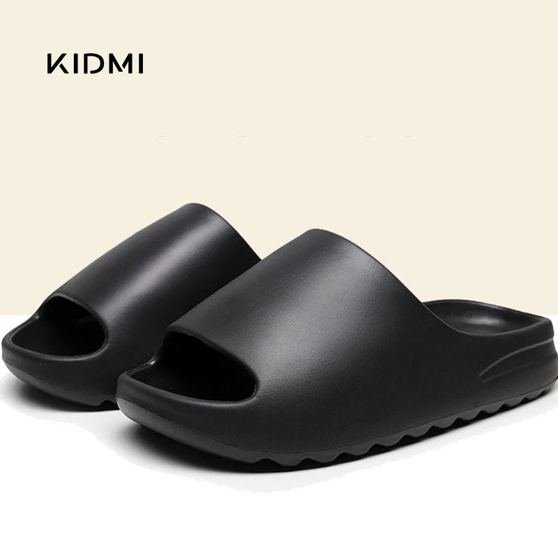 Kidmi Fashion Women Sandals Beach Flat Sandals Trendy brand EVA Sandals Summer 2024 Outdoor Casual House Sandals Bathroom Shoes