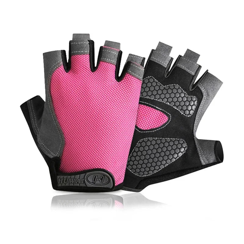 Half Finger Gloves Gym Fitness Anti-Slip Women Men Gel Pad Gloves Gym Cycling Fingerless Gloves Bicycle Accessories