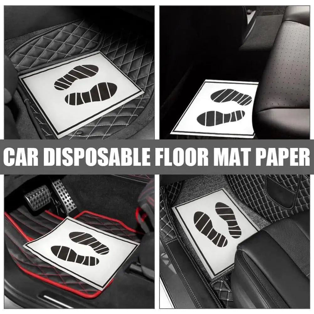 25/50/100Pcs Paper Floor Mat Disposable Car Floor Mats Car Mat Protector Car Paper Floor Anti-dirty Mat Car Interior Accessories