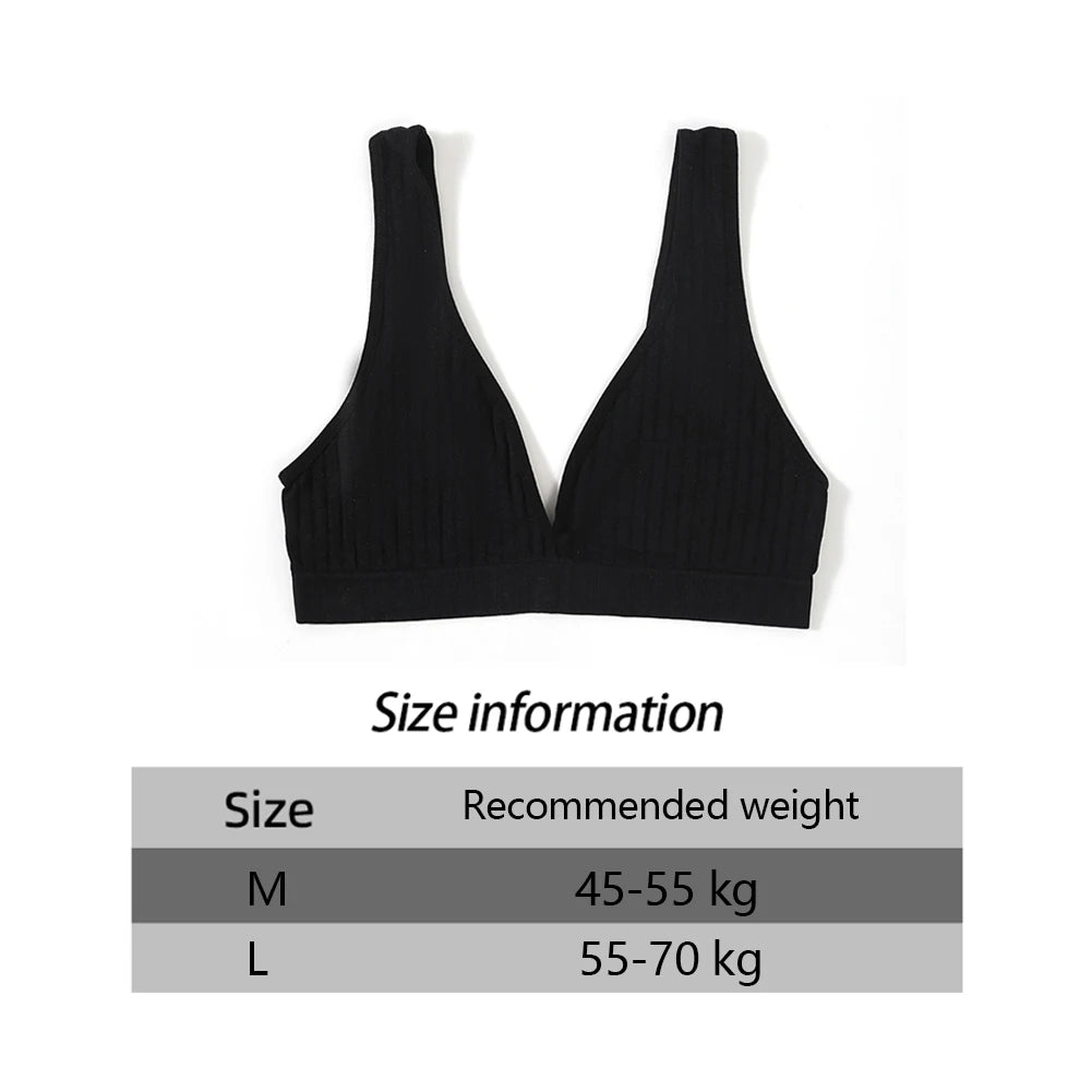 Sexy Seamless Sport Bra Bra Wire Free Rib Brassiere Women's Plunge Bralette Underwear Top Female Comfy Lingerie Small Breasts