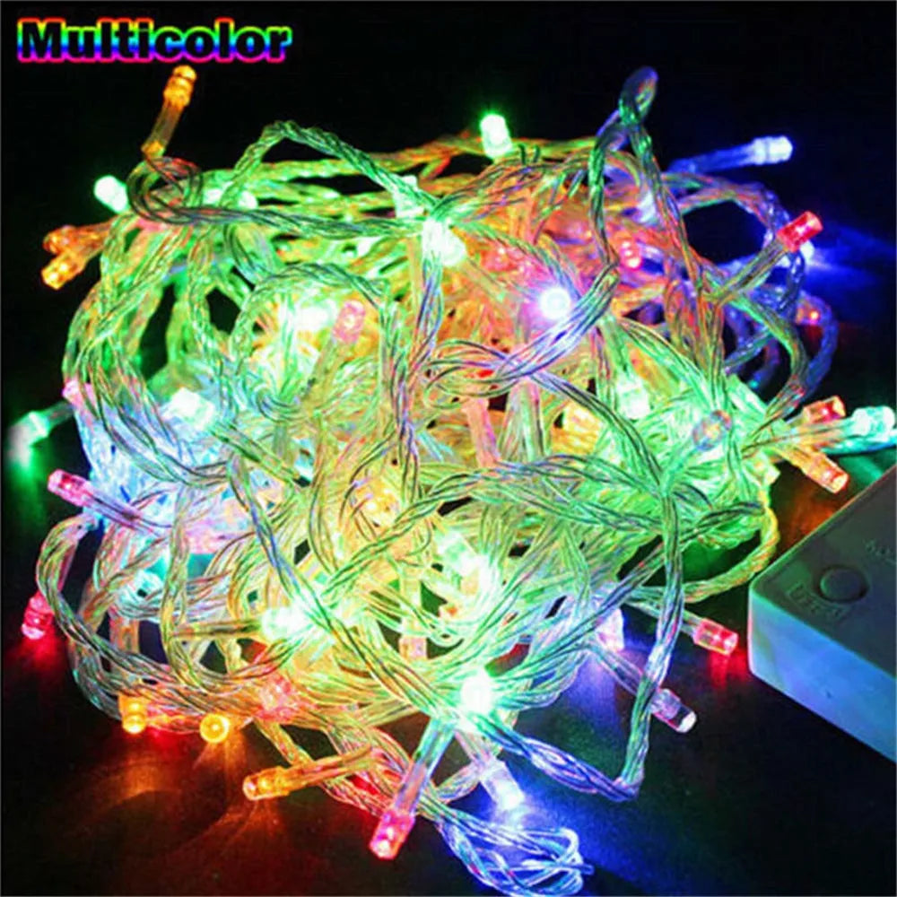 10M LED String Light Christmas Lights Indoor Outdoor Tree Decoration 100 LEDs Waterproof Holiday Garland Fairy Lights