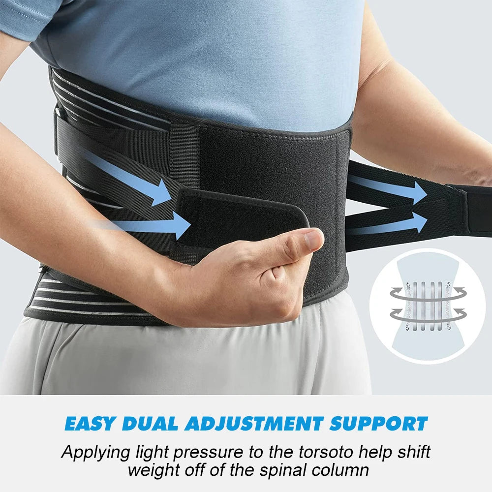 Double Pull Back Lumbar Support Belt Waist Orthopedic Corset Men Women Spine Decompression Waist Trainer Brace Back Pain Relief