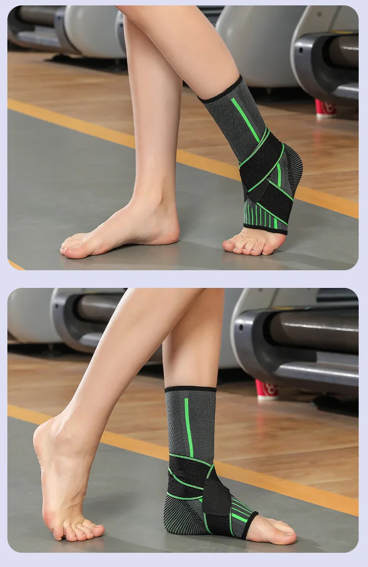 1PC Pressurized Bandage Ankle Support Ankle Brace Protector Foot Strap Elastic Belt Fitness Sports Gym Badminton Accessory