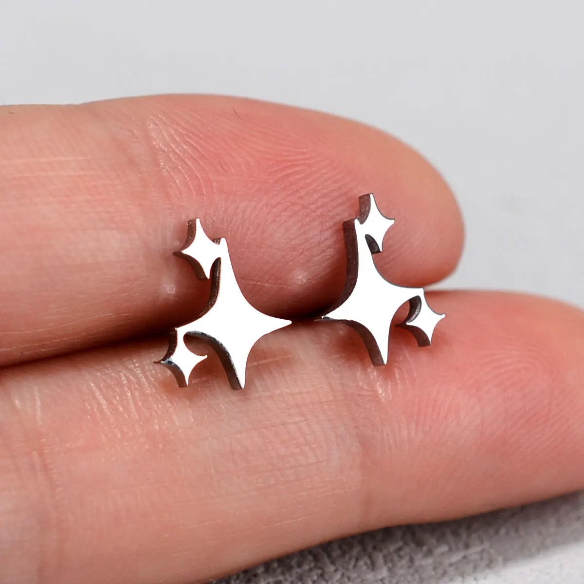 2 Pcs Stainless Steel Small Studs Earring Gold Color Star Moon Butterfly Snake Mini Earring for Women Men Piercing Ear Jewelry