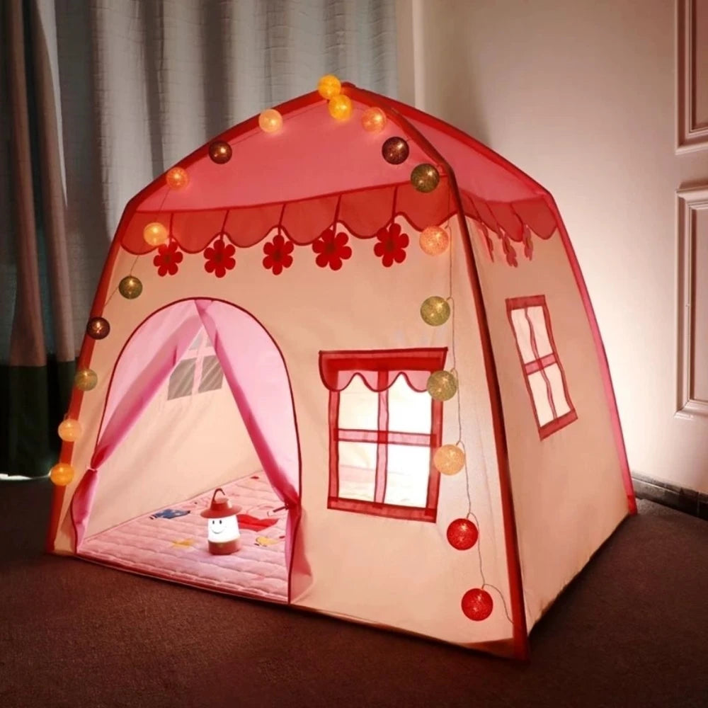 Children's Tent Indoor Outdoor Games Garden Tipi Princess Castle Folding Cubby Toys Tents Enfant Room House Teepee Playhouse