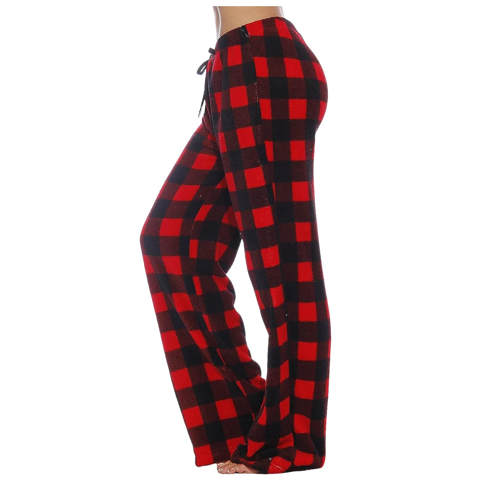 Women'S Pajama Pants Fleece Pajama Plaid Bottoms Ultra Soft Pj Pants Comfy Sleep Pants Sleepwear Loungewear