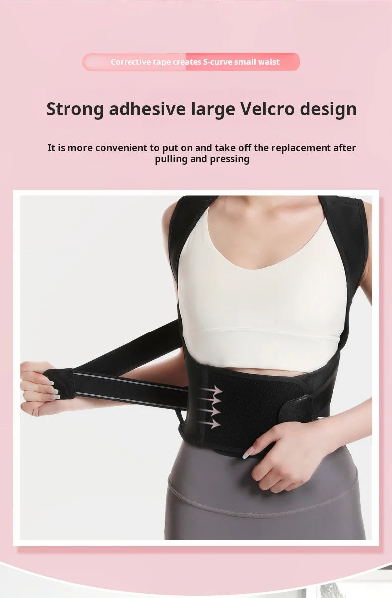 Shoulder and back posture correction with camel straps, adult body shape correction, male and female back support