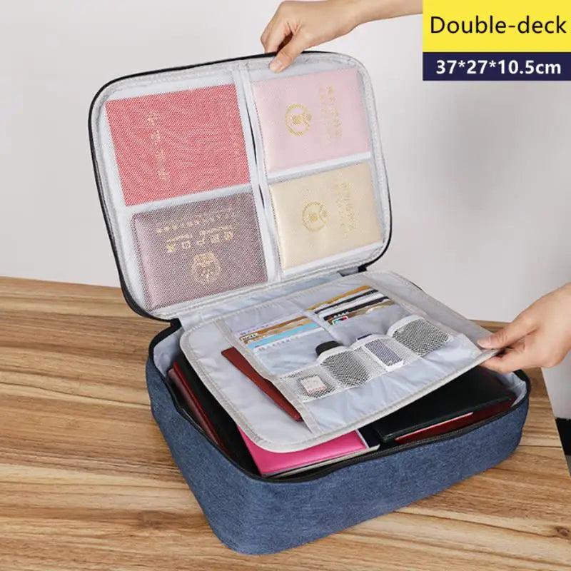 Document Organizer Briefcase 1/2/3-Layer Folder Holder Men's Women's Bag Cover Purse Passport Home Functional File Storage Case