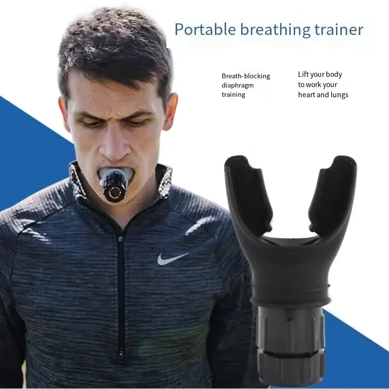 1Pcs Breathing Exercise For Lungs Portable Breath Fitness Exerciser Device Endurance Workout With Adjustable Resistances Sports