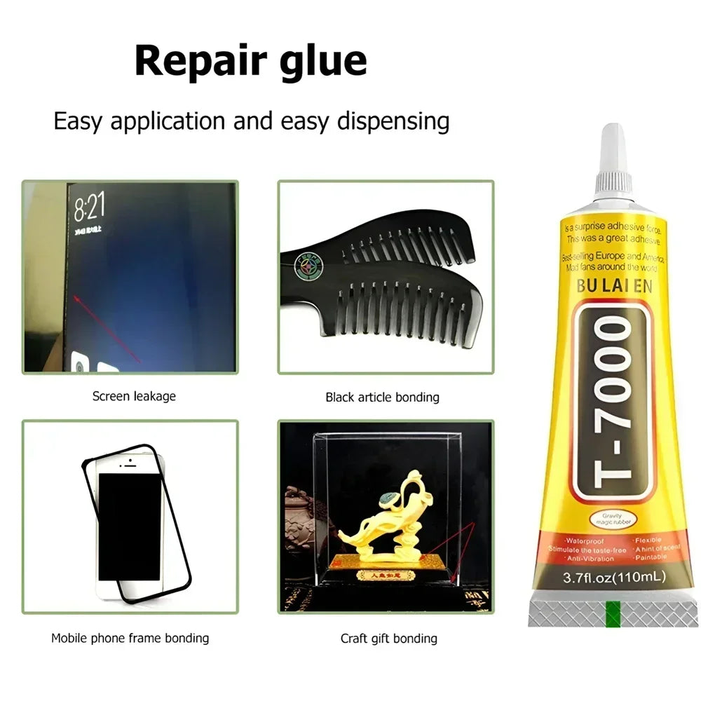 15/50/110ml B-7000 Glue T-8000 Adhesive Epoxy Resin Repair Cell Phone Touch Screen Liquid Glue Jewelry Craft Adhesive Glue