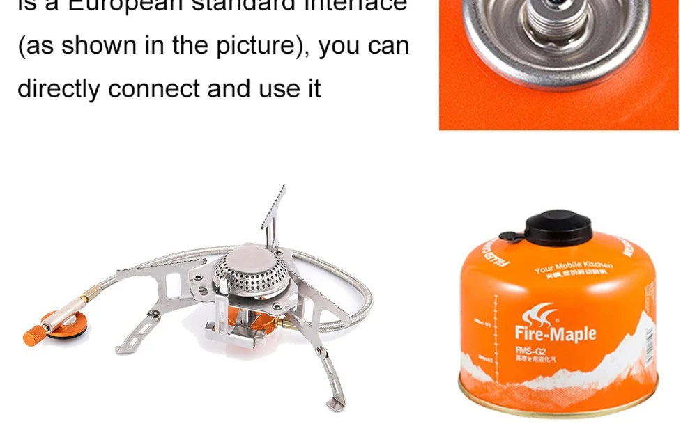 Camping Gas Stove Portable Folding Outdoor Backpacking Stove Tourist Equipment For Cooking Hiking Picnic 3500W