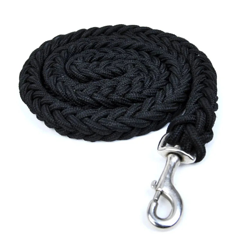 Large Dog Leash Traction Rope with Heavy Duty Buckle Hand-knitted Strong Durable Nylon Braided Leashes for Medium Big Dogs Bully