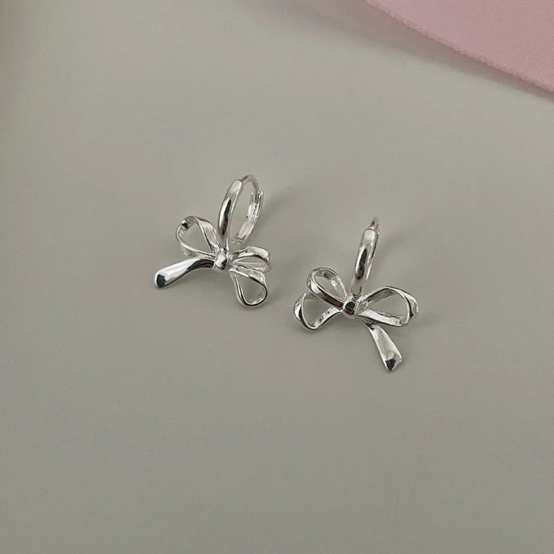 Bowknot Studs Earrings Ear Piercing Jewelry Accessory Stylish Bow Ear Pendant Jewelry for Fashion Enthusiasts