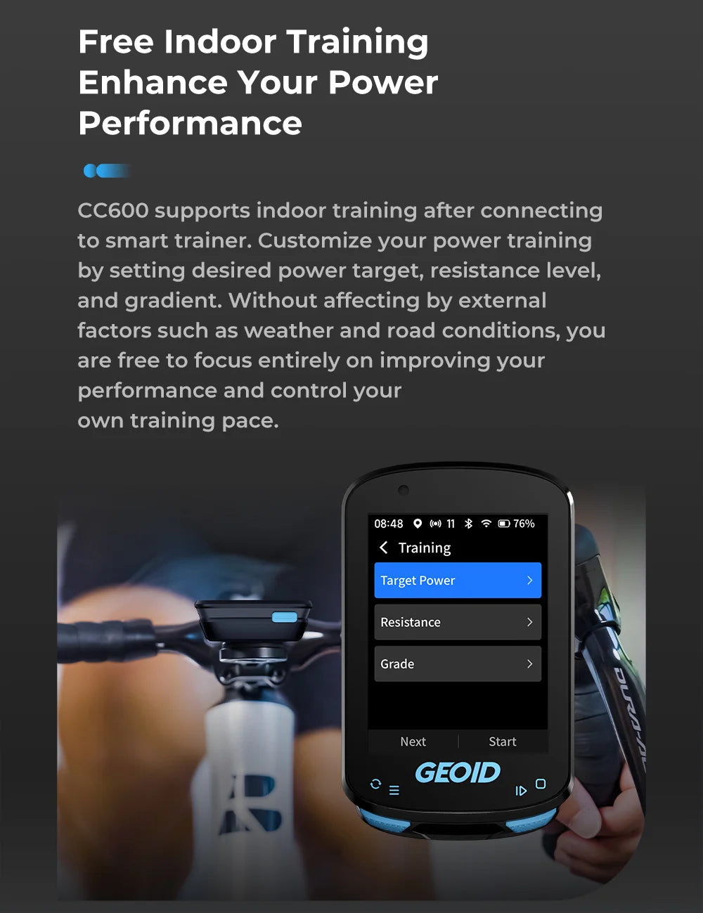 GEOID CC600 Bike Computer Wireless Smart Navigation Bicycle Speedometer Automatical WIFI ANT Odometer IPX7