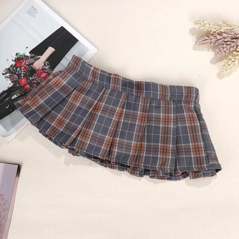 Sexy Pleated mini Skirts Women Summer high Waist Micro Plaid Skirt Pink Black cute Skirts Student Girls Harajuku Goth Y2k Skirt