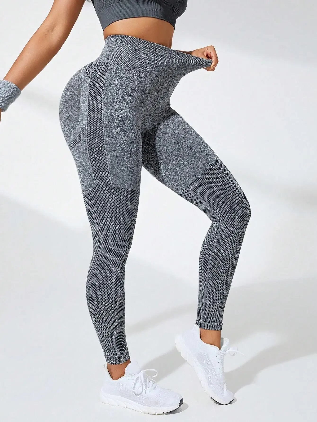 Women Seamless Leggings High Waist Fitness Leggings High Elastic Knitting Fashion Sports Pants Gym Running Yoga Butt Lift Tights