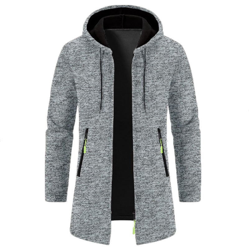 Sweatwear Men's Hoodies Long Sleeve Sweatshirts for Men Zipper Hooded Mens Oversize Winter Top Jacket Coat Black Sweater