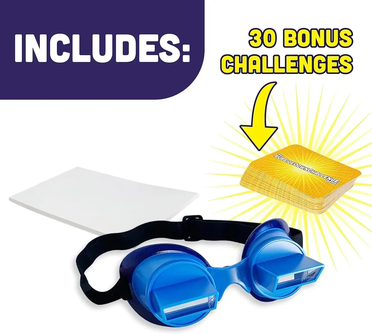 Upside Down Challenge Glasses Game Complete Fun Challenges with Upside Down Goggles for Adults Children Age 7 Years + Kids Gifts