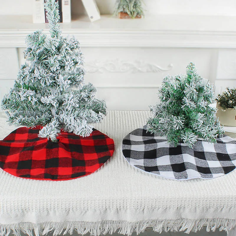 1PC Mini Christmas Tree Skirt Decoration Floor Desktop DIY Christmas Tree New Year Shopping Mall Window Christmas Products