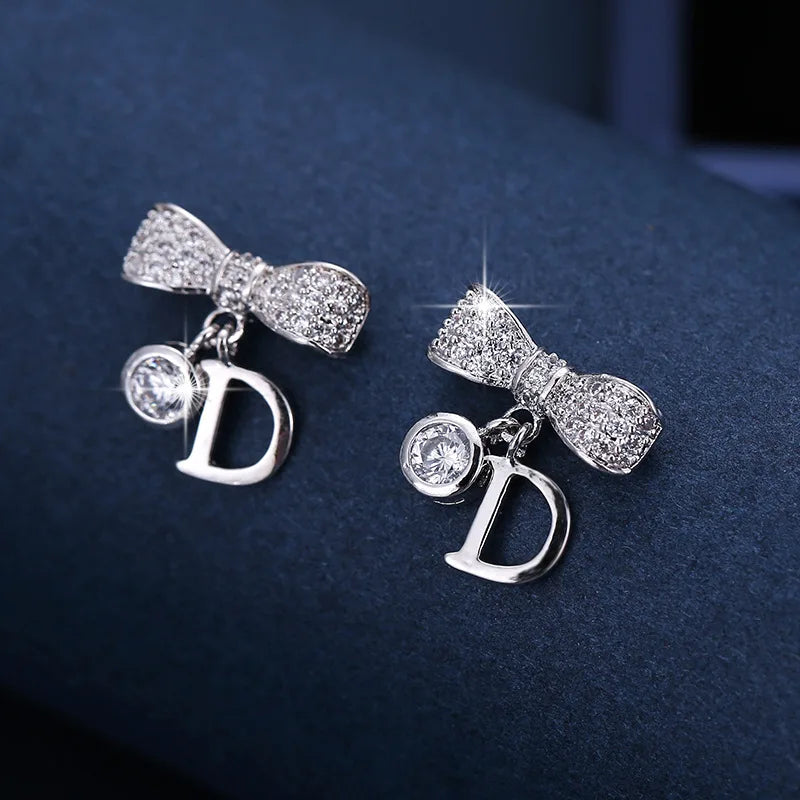 Japanese Korean Fashion Delicacy High Quality Lettered D Ear Stud Friends Banquet Wear BEEKING WOMEN'S Jewelry Earrings 2022