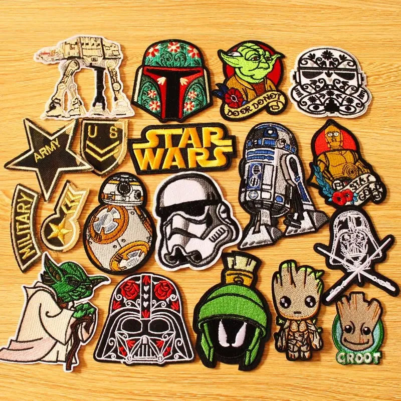 Disney Movie Baby Yoda Embroidered Patches on Clothes Clothes Badge Fusible Patches for Clothing Iron on Garment Decoration