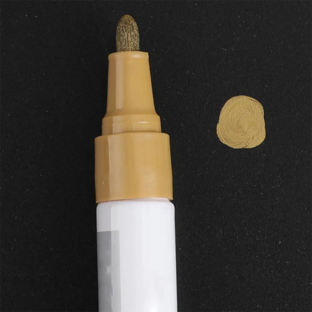 1pcs White Waterproof Cars Wheel Tire Oily Mark Pen Auto Rubber Tyre Paint Pen Cd Metal Permanent Paint Marker Graffiti Touch Up