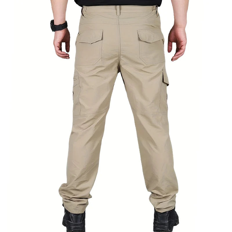 Casual Men Pants Summer Multiple Pockets Cargo Pants Quick Dry Thin Trousers Outdoor Hiking Workout Breathable Long Pant New