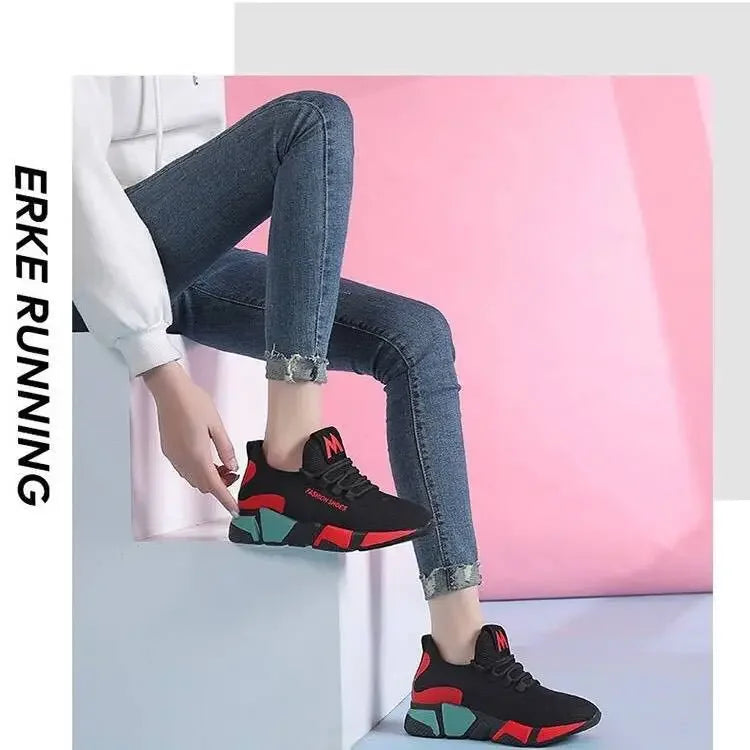 New 2024 Shoes for Women Summer Breathable Ladies Lace Up Sports Platform Sneakers Women Walking Designer Shoes Zapatos De Mujer