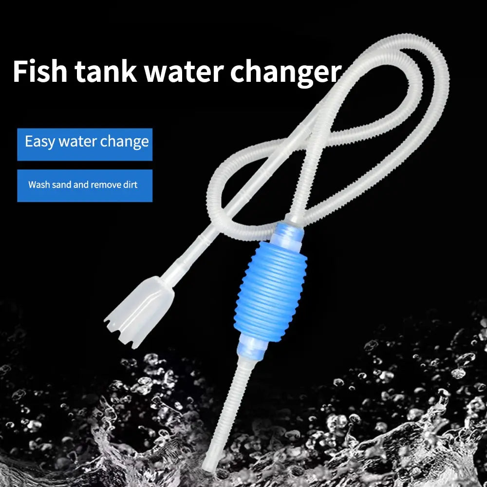 Aquarium Siphon Fish Tank Siphon Vacuum Cleaner Water Pump Aquarium Accessories Semi-automatic Water Changer Gravel Water Filter