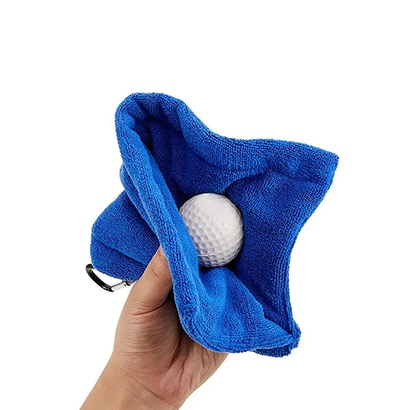 1PC Golf Ball Cleaning Towel Club Towel Outdoor Hook Towel Microfiber Velvet Outdoor Convenient Hhanging Waist Sports Club Cloth