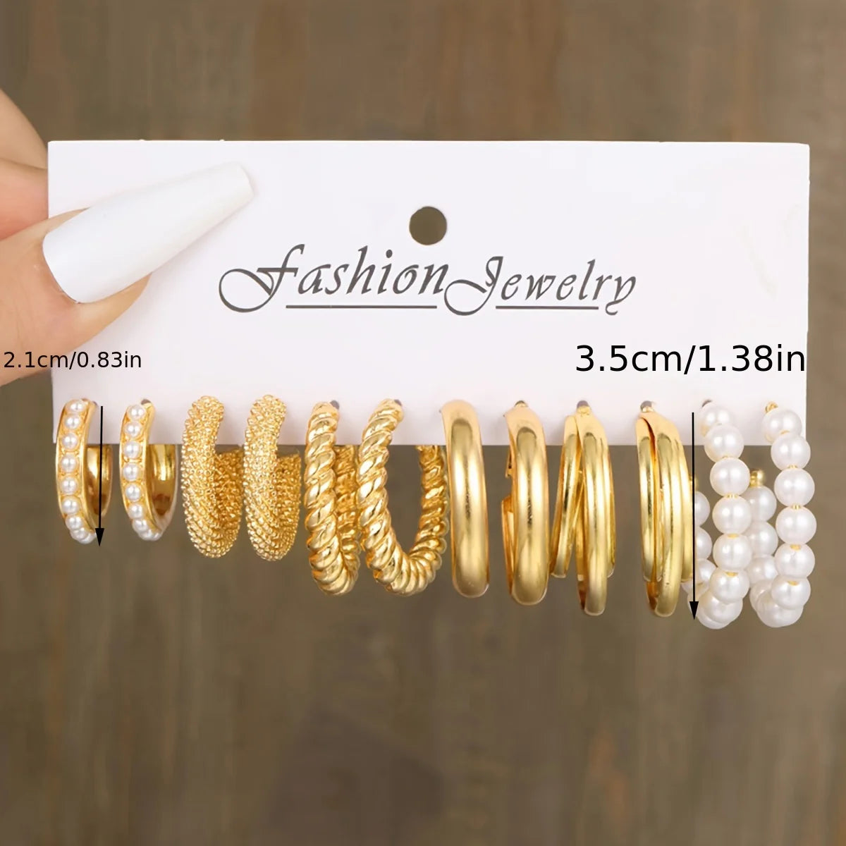 24 Pairs Set Of Delicate Hoop Earrings Zinc Alloy Jewelry With Imitation Pearl Design Elegant Vintage Style Big Set Gift