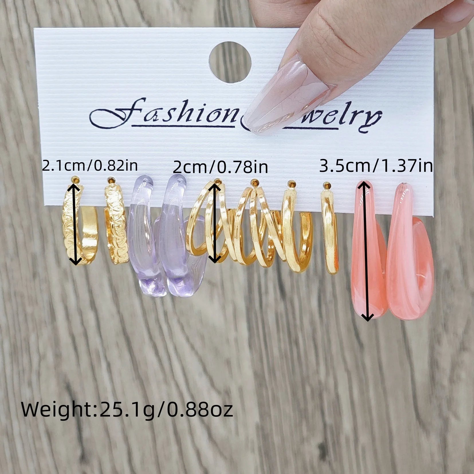 Irregular retro pearl earrings with oil drop acrylic large ring alloy earrings and earring set