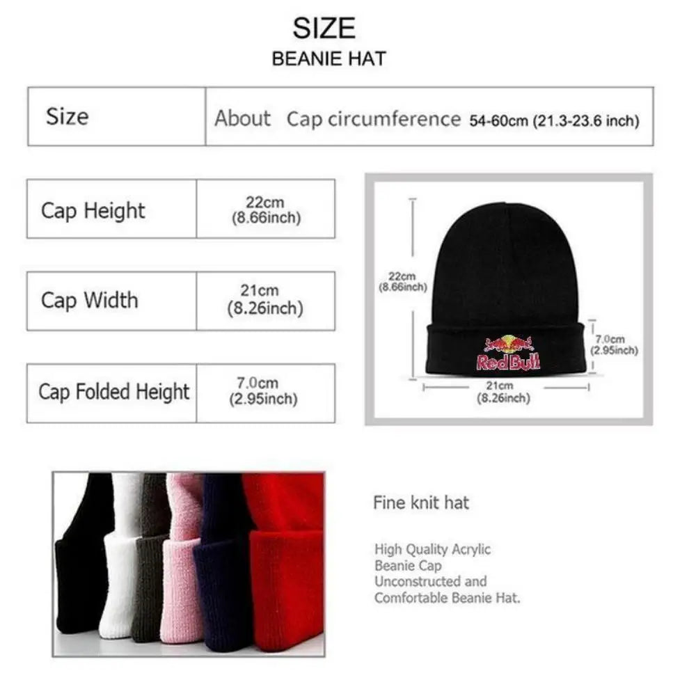 New Fashion 6 colors Red Bull High Quality Knitted Hat for Women and Men Casual Beanie Hat Cap Winter Soft Warm Caps Unisex