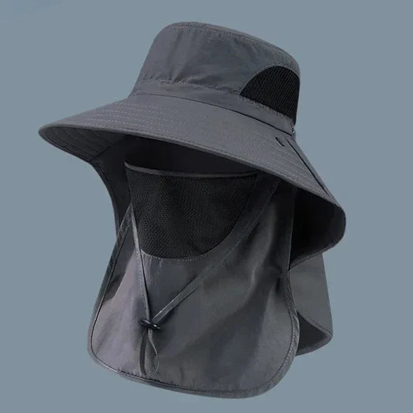 Summer Sun Hats UV Protection Outdoor Hunting Fishing Cap for Men Women Hiking Camping Visor Bucket Hat Neck Flap Fisherman Hat