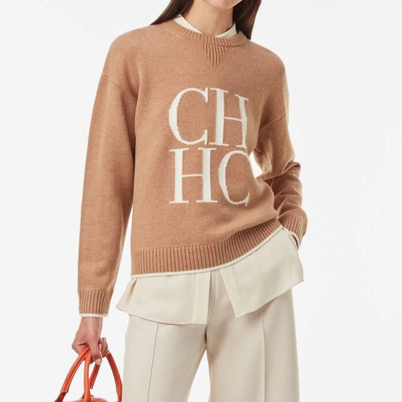 CHCH 2024 New Fashion Casual Women's Sweater Autumn Winter Classic Warm Female Pullover Knitwear Sweatshirt