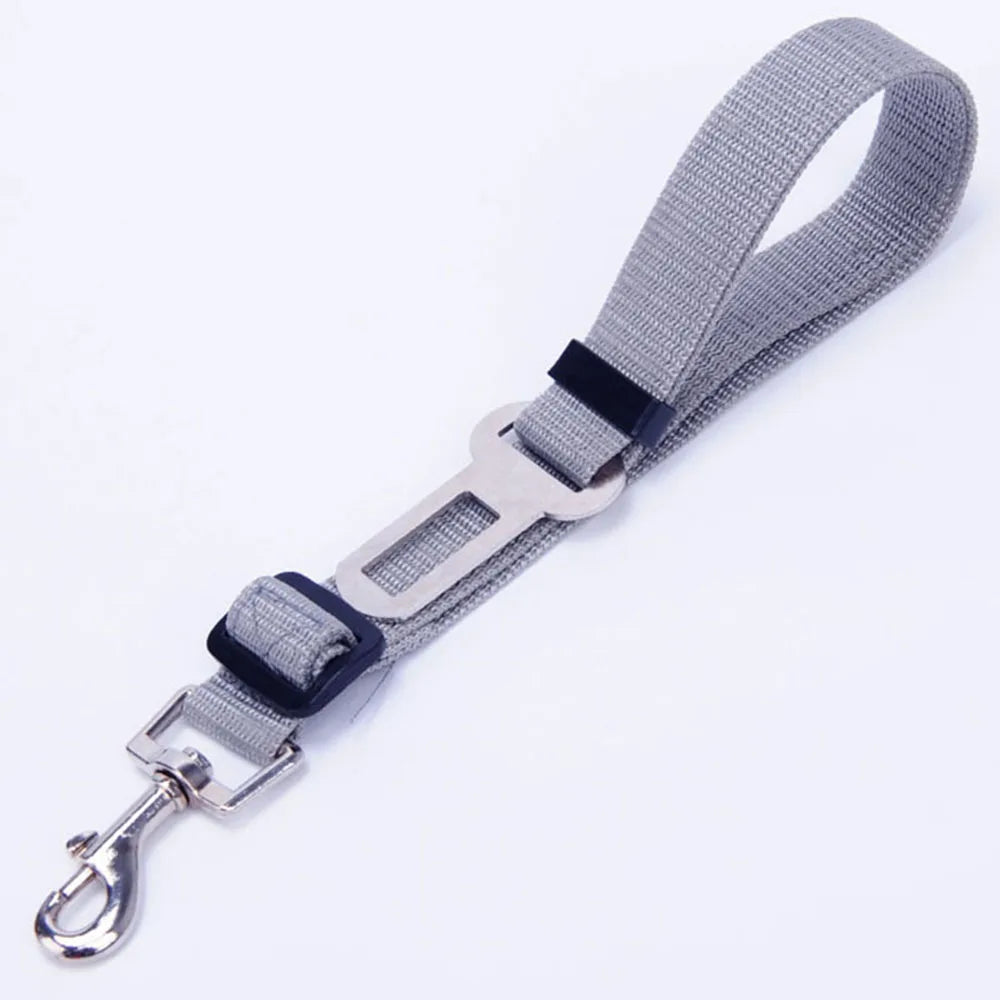 Adjustable Dog Car Seat Belt Harness for Dogs Nylon Reflective Cushioning Elasticity Car Travel Dog Accessories for Dogs