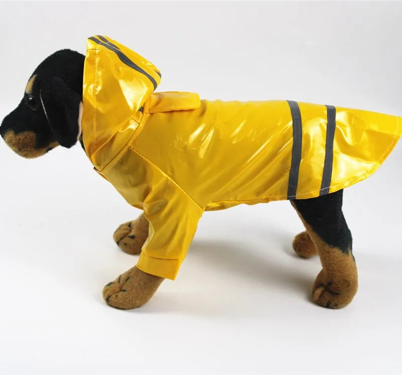 Dog Clothes Hooded Raincoats Reflective Strip Dogs Rain Coat Waterproof Jackets Outdoor Breathable Clothes For Puppies Raincoat