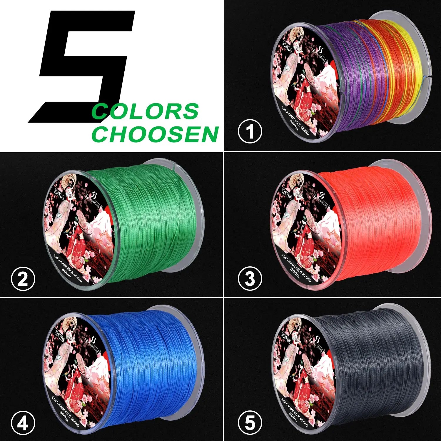 Sougayilang 8 Strands Braided Fishing Line 100M 300M Multifilament Carp Fishing Japanese Braided Wire Fishing Accessorie PE Line