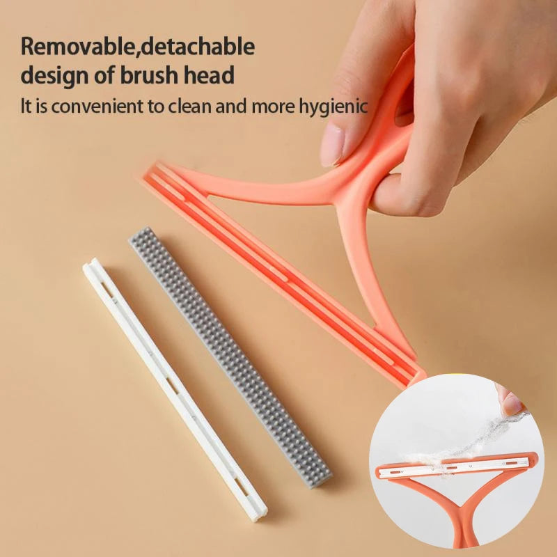 1pc 2in1 Double Sided Pet Hair Remover Lint Remover Clean Tool Shaver Sweater Cleaner Fabric Shaver Scraper For Clothes Carpet