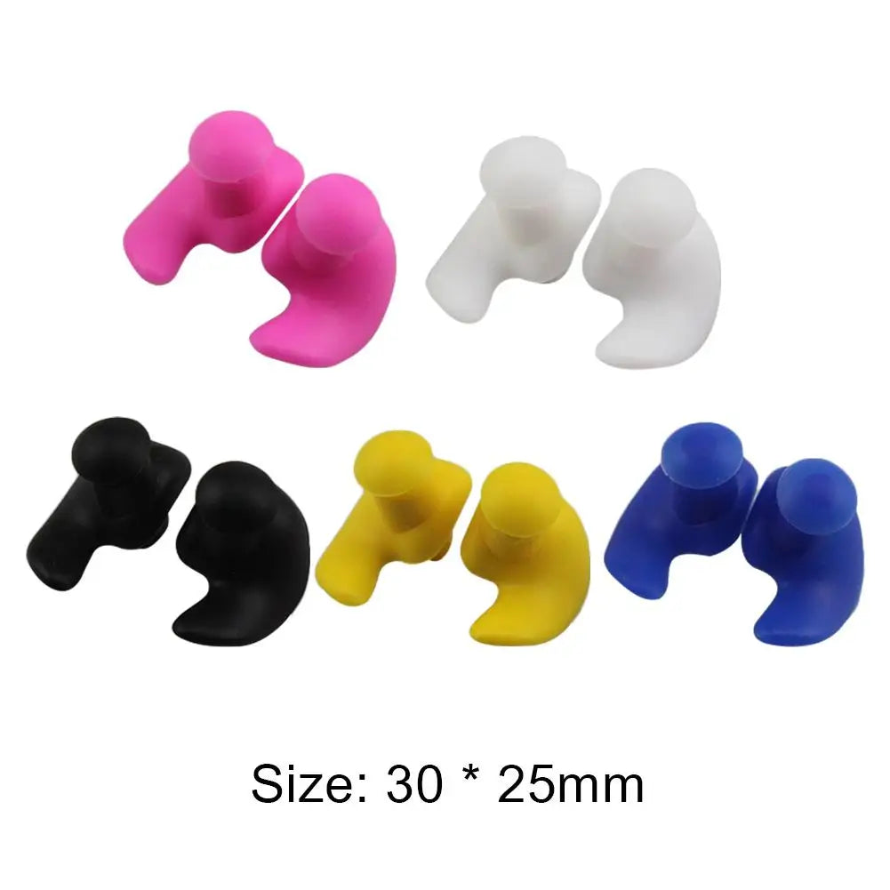 1 Pair Waterproof Soft Earplugs Silicone Portable Ear Plugs Swimming Accessories Durable Earplugs Classic Delicate Texture