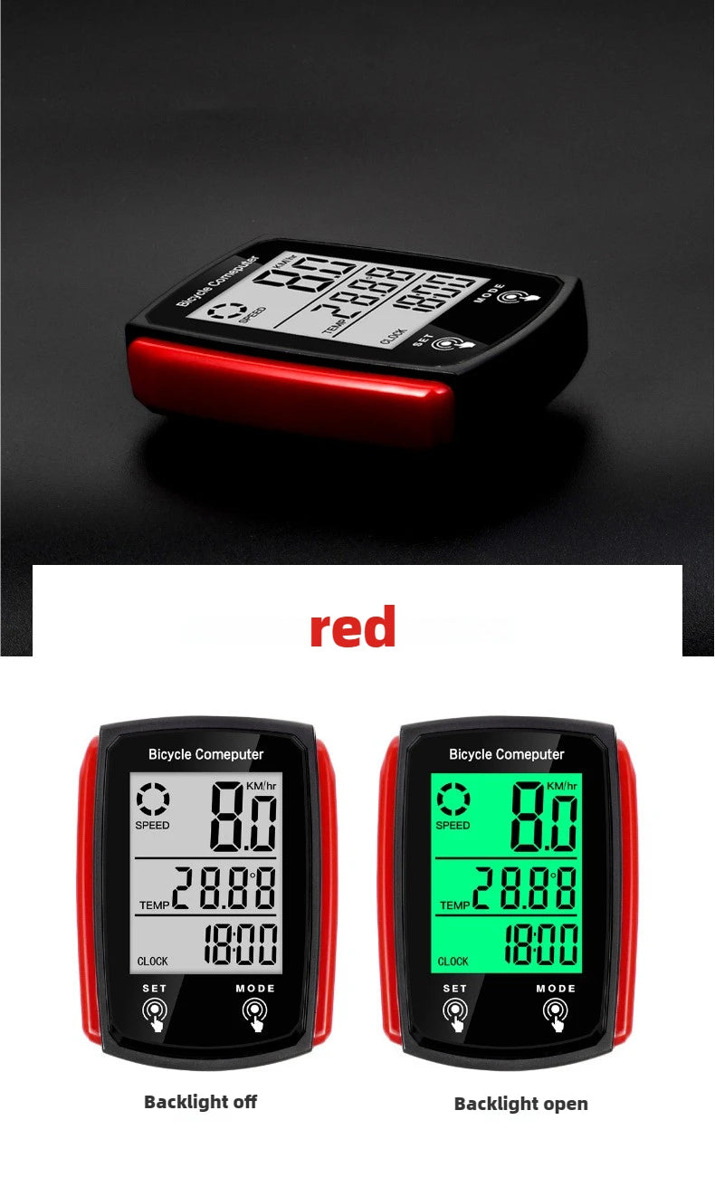 Wired Bike Computer LED Digital Bicycle Speedometer Odometer Touchscreen Cycling Computer Waterproof with Backlight