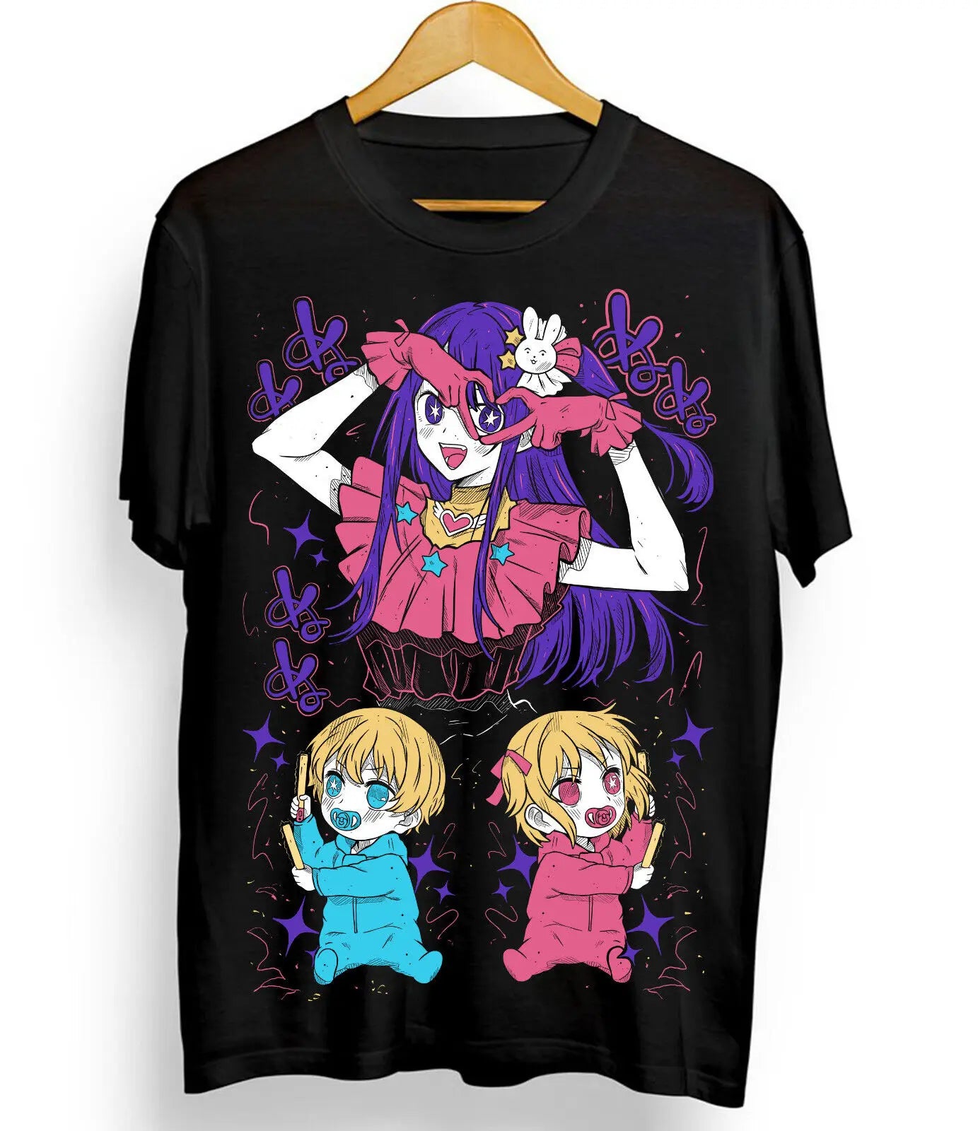 Oshi No Ko T-Shirt Ai Hoshino Waifu Girl Call Of The Night Anime Tshirt All Size