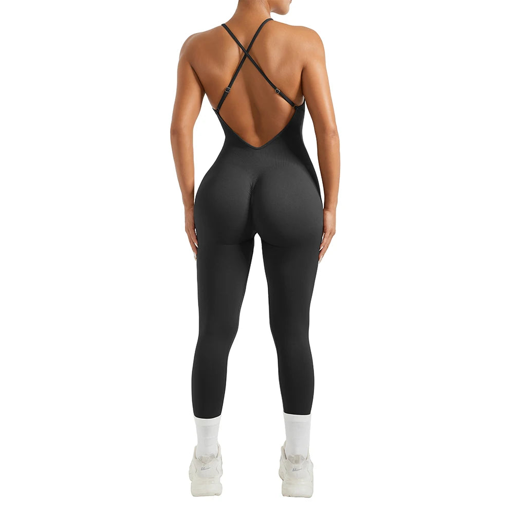 Bodysuit Women Jumpsuit Summer Romper Overalls Sportswear Fashion Streetwear Women Overalls One Piece Fitness Sports Bodysuits