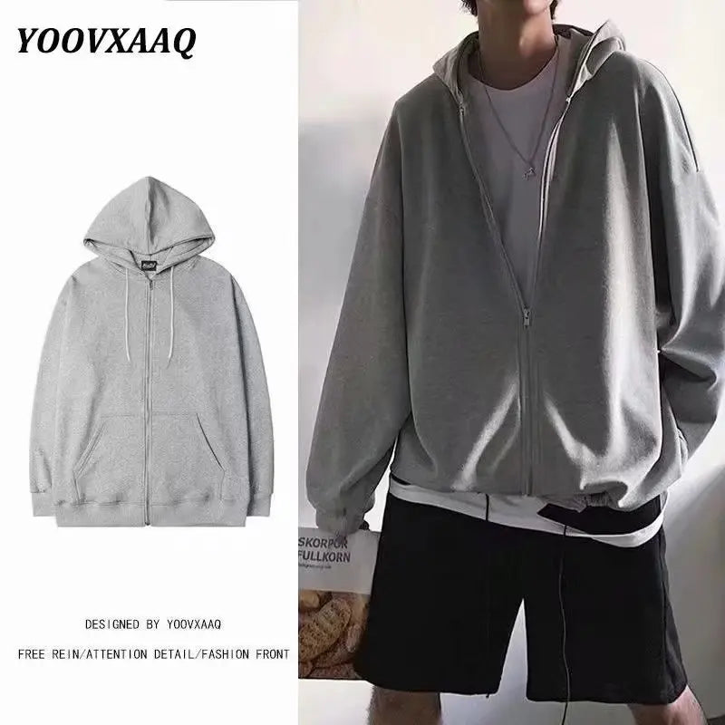 Men's Clothing for Autumn and Winter, Hoodies, Cardigans, Hoodies, Zippered Sweatshirts, Loose Fitting Thin Jackets, Casual Tops