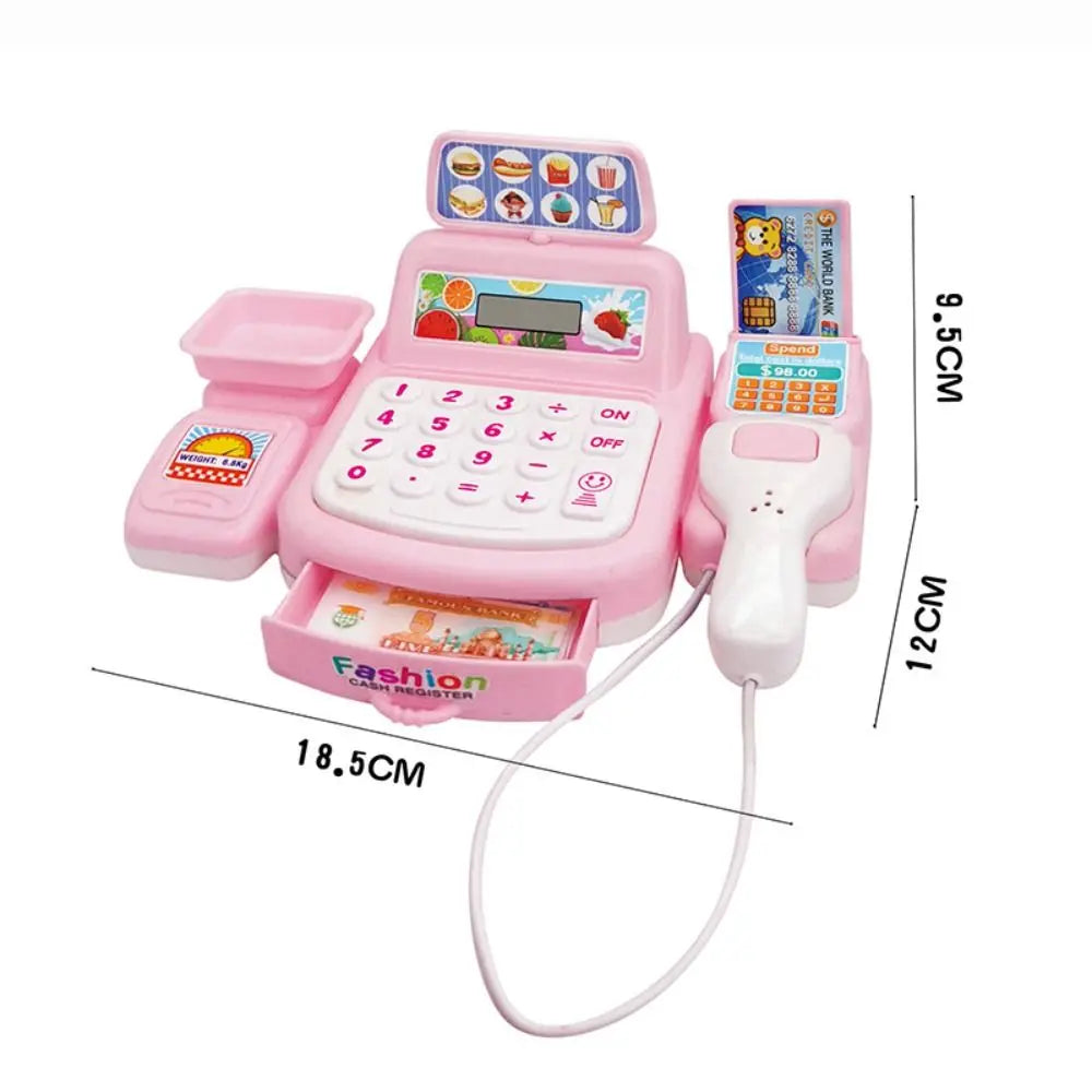 Mini Convenience Store Cashier Electric Pretend Play Kid Toy Children's Simulation Supermarket Cash Register Play House Toys