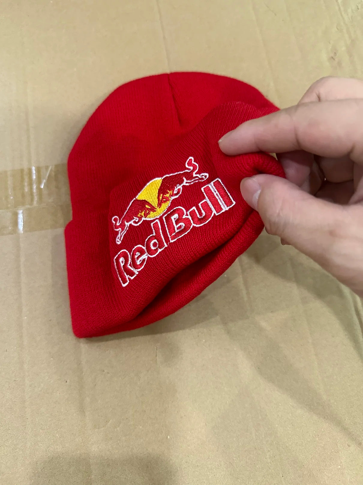 New Fashion 6 colors Red Bull High Quality Knitted Hat for Women and Men Casual Beanie Hat Cap Winter Soft Warm Caps Unisex